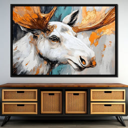 Moose Wilderness Strokes - NicheCanvas