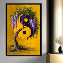 Wisteria Yin Yang Tree Zen - NicheCanvas