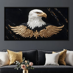 Golden Eagle Majesty Marble - NicheCanvas