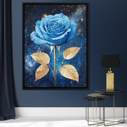 Celestial Blue Rose Symphony - NicheCanvas