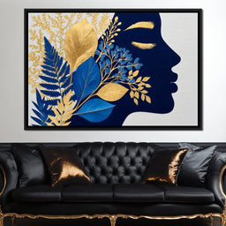 Golden Leaf Silhouette Dreams - NicheCanvas