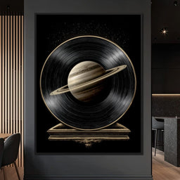 Saturn Vinyl Orbit Night Sky - NicheCanvas