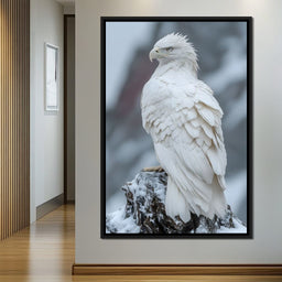 Majestic Winter Hawk Sentinel - NicheCanvas