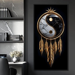 Golden Balance Dreamcatcher Marble - NicheCanvas