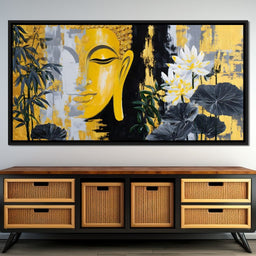 Golden Buddha Lotus Harmony - NicheCanvas