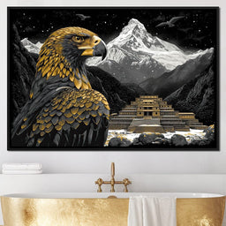 Majestic Aztec Golden Eagle - NicheCanvas