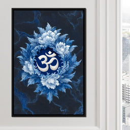 Om Lotus Blossom Meditation Mark - NicheCanvas
