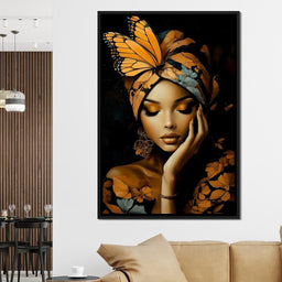 Golden Butterfly Reverie - NicheCanvas