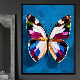 Bold Butterfly on Cobalt Sky - NicheCanvas