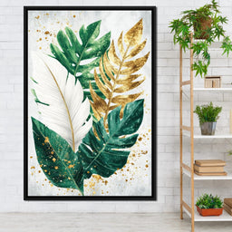 Golden Leaf Rhythm in Nature - NicheCanvas