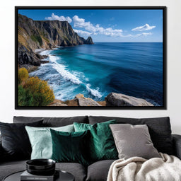 Wild Sea Cliffs Panorama - NicheCanvas