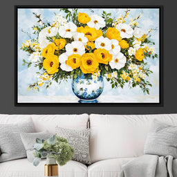 Golden Blossoms Harmonize - NicheCanvas