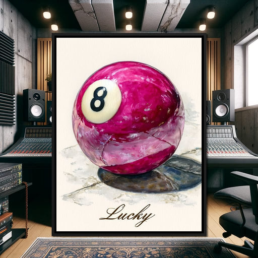 Lucky Eight Billiard Ball Canvas Print