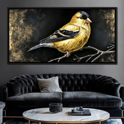Gilded Feather Stillness - NicheCanvas