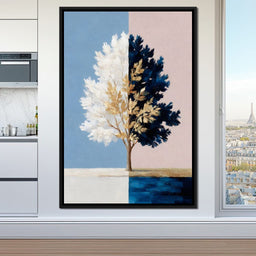 Balanced Seasons Tree Reflection - NicheCanvas