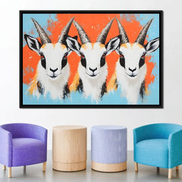 Horned Gazelle Trio - NicheCanvas