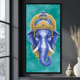 Royal Indigo Elephant Majesty - NicheCanvas