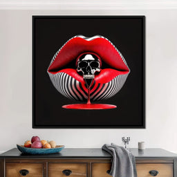 Chrome Skull Kiss - TooplesArt - NicheCanvas