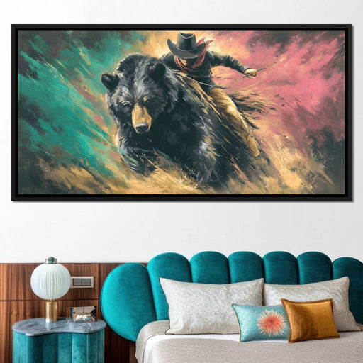 Wild Frontier Bearback Rider Fury Canvas Print