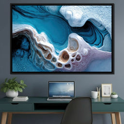 Glacial Coral Marbling - TooplesArt - NicheCanvas