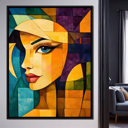 Geometric Elegance Portrait - NicheCanvas