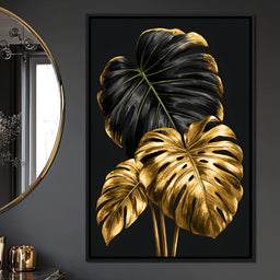 Gilded Foliage Dark Contrast - NicheCanvas