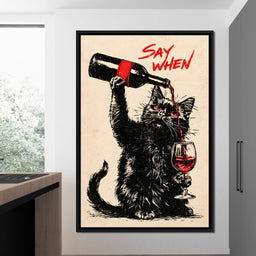 Midnight Pour for a Curious Feline - NicheCanvas