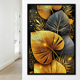 Golden Leaves Nightfall Magic - NicheCanvas