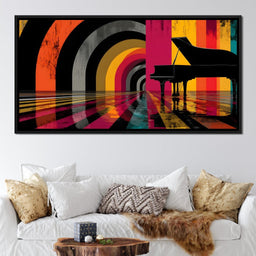 Piano Reflections in Color - NicheCanvas