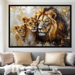 Majestic Bond of the Wild Lions - NicheCanvas