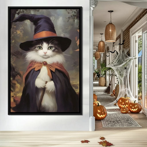 Enchanted Autumn Wizard Cat Canvas Print