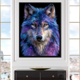 Galactic Wolf Night Watcher - NicheCanvas