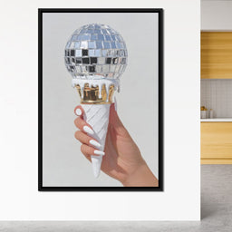 Melting Disco Cone Pop Painting - NicheCanvas