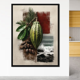 Cacao Pod Coastal Life - NicheCanvas