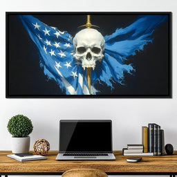 Star Spangled Vampire Skull Requiem - NicheCanvas