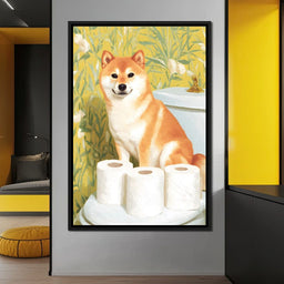 Shiba Guarding Bathroom Rolls - NicheCanvas