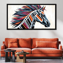 Galloping Vivid Stripes - Alicia Smith - NicheCanvas