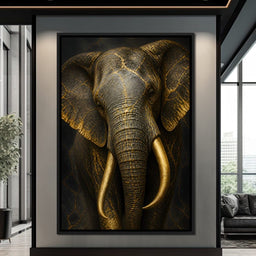 Elephant Gilded Wisdom - NicheCanvas