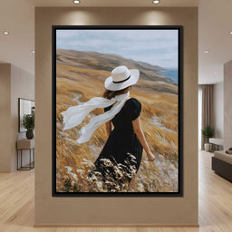 Wind Swept Hillside Muse - NicheCanvas