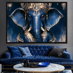 Divine Radiance of the Elephant Deity - NicheCanvas