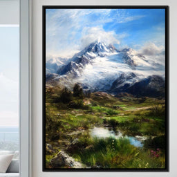 Majestic Alpine Snowbound Peak - NicheCanvas