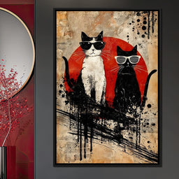 Streetwise Cats With Shades - NicheCanvas