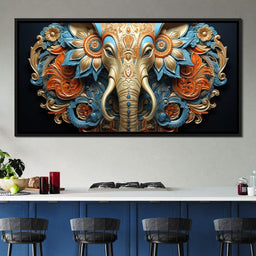 Majestic Elephant Flourish - NicheCanvas