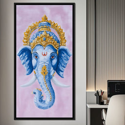 Sacred Blue Ganesha Majesty - NicheCanvas