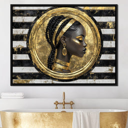 Golden Regal Afro Majesty - NicheCanvas