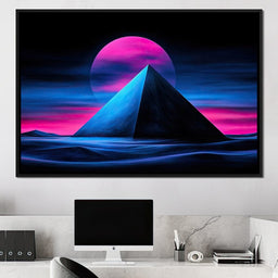 Pyramid of Neon Skies - TooplesArt - NicheCanvas