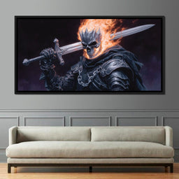 Flaming Skull Knight Sovereign - NicheCanvas