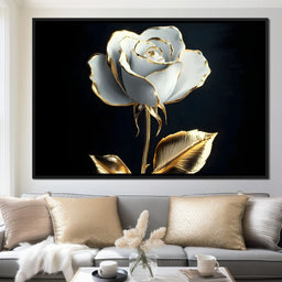 Golden Elegance of Petals - NicheCanvas