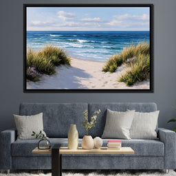 Waves Beyond the Dune Pathway - NicheCanvas