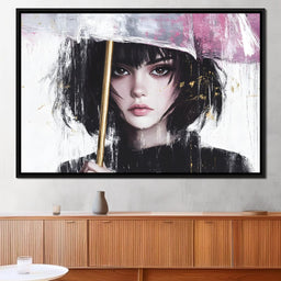 Whispering Elegance Beneath Rain - NicheCanvas